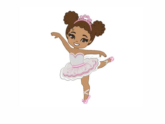 Ballerina Embroidery Design