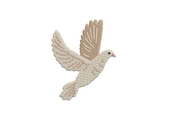 Dove in Flight Embroidery Design