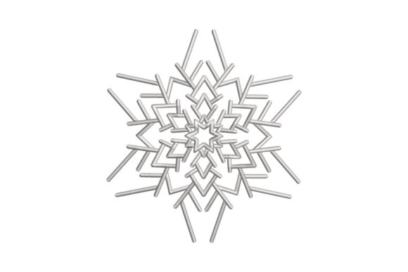 Geometric Snowflake Embroidery