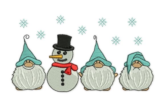 Gnomes with Snowman