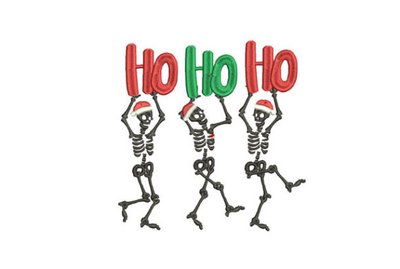 Ho Ho Ho Skeletons: A Designer’s Take on Christmas Embroidery