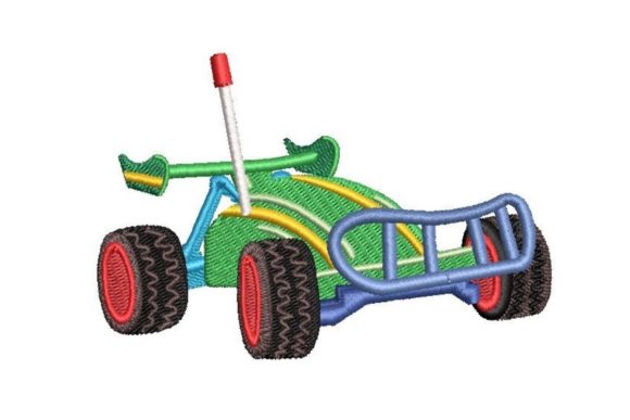 RC Car Front View Embroidery